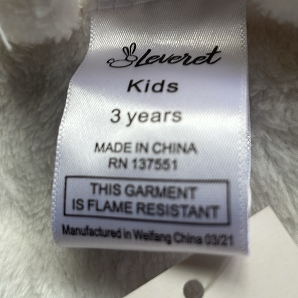 Leveret Kid/Toddler belted robe size toddler 3 - Picture 3 of 8